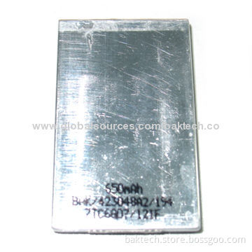 Li-ion Single Cell with 3.7V/650mAh Power Supply